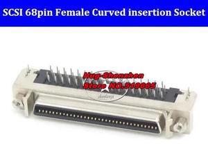 MCR68FS-90 SCSI HPCN68 Curved insertion Adapter SCSI 68pin PCB Socket