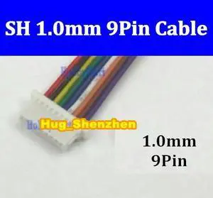 Micro JST SH 1.0mm Pitch 9Pin Female Connector with Wire 100mm 9pin jst