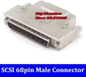 Md68m-AS SCSI connector Iron shell with screw  HPDB68 68pin 68core wire male  Adapter Cable plug