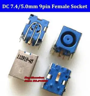 DC 7.4*5.0mm 9pin female socket for dell Power charging interface 7.4*5.0mm connector 50pcs/lot