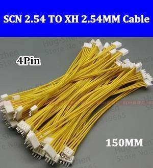 50pcs SCN 2.54 TO XH 2.54MM 4Pitch 4-Pin double Connector with Wire 150mm 4pin double head