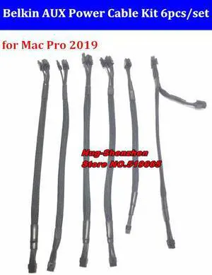 6pcs/set PCIe GPU Graphics Card Power Cable Kit for Mac Pro 2019 mini 8pin to 8pin / mini 8pin to Dual 6pin