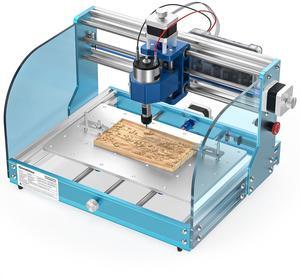 3018-PROVer V2 CNC Milling Machine, Desktop CNC for Beginners with Limit Switches & Emergency-Stop, Upgraded Z Axis Aluminum Spoilboard, Working Area 284 x 180 x 40mm (11.2 x 7.1 x 1.6 inches)