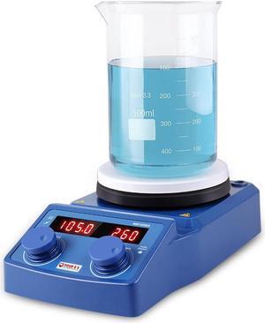 Four E's Scientific Digital magnetic stirrer heating hot plate, 100  1500 rpm stir speed, rt  280 degree c temp, 600 w heat power, 5000ml max, lab equipment supply science lab, craft homebrew