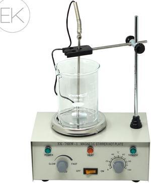 Magnetic stirrer heating hot plate set,100 - 2000 rpm stir speed, rt - 100 c temp, 250 w heat, 5 stir bars - perfect lab equipment supplies for science lab, craft homebrew, yeast starter by EK