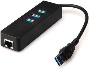 3 Port USB 3.0 Hub Gigabit Ethernet Adapter USB 3.0 to RJ45 1000Mpbs Lan Network Card