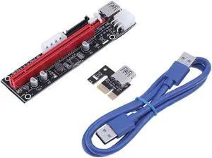 PCI-E 1X to 16X Riser Extender Card SATA 15PIN 4Pin 6Pin Power PCI Express Adapter for Graphics Card BTC Miner Mining