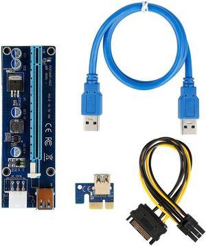 Selling es VER009S PCI-E Riser Card 60CM USB 3.0 Cable PCI Express 1X to 16X Extender PCIe Adapter for GPU Miner Mining