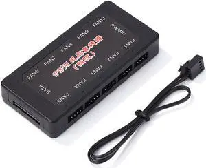1 to 10 Ports 12V 4Pin PWM Cooler Fan HUB SATA Power Extension Splitter Speed Controller Adapter for PC Motherboard Cooling