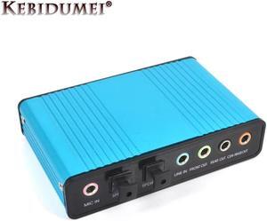 External USB 2.0 Sound Card 6 Channel 5.1 Audio Card Converter Adapter CM6206 Chipset Audio Adapter for PC Laptop