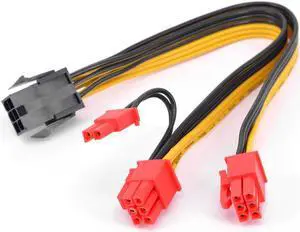PCI express GPU 6pin to 6+2Pin 6 Pin Power supply Cable PCI express Graphics card 8Pin 6P Male to 6Pin Female Extension for BTC
