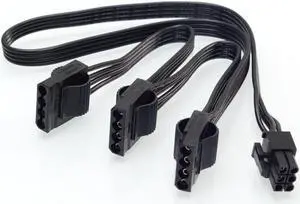 PCI-e 6Pin 1 to 3 IDE Female Power Supply Cable GPU 6Pin to 4Pin Molex Port Multiplier For Seasonic KM3 Series