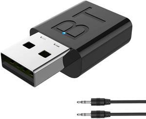 USB Dongle Bluetooth-compatible 5.0 Audio Receiver Transmitter 2 in 1 3.5mm Jack AUX USB Wireless Adapter for TV Car PC