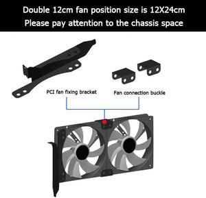 PCI Slot Dual Fan Mount Rack Bracket 90mm 120mm for Desktop Graphics Video Card Computer Water Cooling System Waterblock