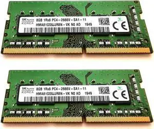 SK Hynix 16GB (2X8GB) DDR4-21300 SODIMM PC4-2666V-SA1-11 Laptop RAM Memory Stick Module HMA81GSJJR8N-VK