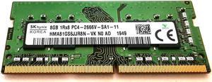 SK Hynix 8GB DDR4-21300 SODIMM PC4-2666V-SA1-11 Laptop RAM Memory Stick Module HMA81GSJJR8N-VK