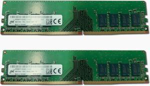 Micron 16GB 2X8G MTA8ATF1G64AZ-2G6E1 DDR4-21300 Desktop Memory UDIMM 1RX8 PC4-2666V-UA2-11