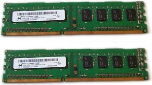 Micron 4GB 2X2GB DDR3 DESKTOP Memory PC3-10600 1333Mhz RAM MT8JTF25664AZ-1G4M1