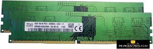 SK Hynix 8GB(2X4GB) DDR4 3200MHz PC4-3200AA UDIMM (HMA851U6DJR6N-XN) 1.2V Desktop Memory RAM