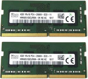 SK Hynix PC4-2666V 8GB (2X4GB) Ram DDR4 2666MHz SDRAM SODIMM Notebook/Laptop Memory  HMA851S6DJR6N-VK