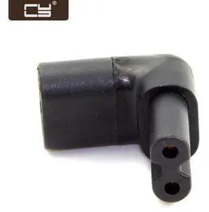Figure 8 IEC 320 C7 to C8 90 Degree Up Down Angled Right Angle AC Power Adapter Extension PW-118 Figure 8 IEC 320 C7 to C8 90 Degree Up Down Angled Right Angle AC Power Adapter Extension PW-118
