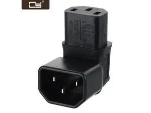 IEC Male C14 to Up Direction Right Angled 90 Degree IEC Female C13 Power Extension Adapter PW-121-UP IEC Male C14 to Up Direction Right Angled 90 Degree IEC Female C13 Power Extension Adapter PW-121-UP