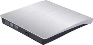 Padarsey External DVD CD Drive for Laptop USB 3.0 External DVD-RW Player CD Drive, Optical Burner Writer Rewriter for Mac Computer Notebook Desktop PC Windows 7/8/10, Slim White