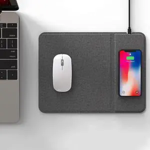 AmyZone Fast Wireless Charging Mouse Pad 15w Qi Certified Fabric Case-Friendly Large Wireless Charger Gaming Mouse Mat for iPhone 13/12 Pro/Xs/X/8/11  S10 Note 10 Google Pixel 4/3 XL for Gift