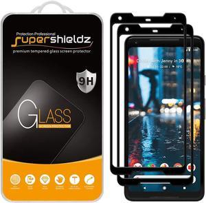Supershieldz (2 Pack) Designed for Google (Pixel 2 XL) Tempered Glass Screen Protector, (Full Screen Coverage) 0.32mm, Anti Scratch, Bubble Free (Black), Welcome to consult