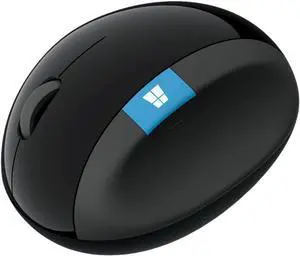 Sculpt Ergonomic Mouse Black - Wireless Mouse for Natural Wrist Comfort with 4-Way Scroll Wheel for PC/Laptop/Desktop works with Mac/Windows 8/10/11 Computers