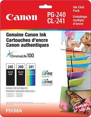 Canon Genuine PG-240 Twin CL-241 Ink Cartrige Club Pack, 2 Black and 1 Tri-Colour