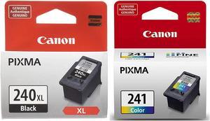 Genuine Canon PG-240XL High Capacity Black Ink Cartridge (5206B001) + CL-241 Color Ink Cartridge (5209B001)