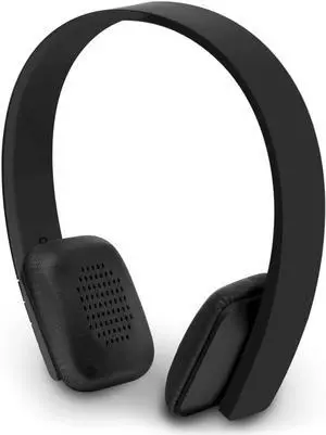 Aluratek Bluetooth Wireless Headphones with Built-in Battery, Stream Audio from iPhone, iPad, Smartphone, Tablet, PC, MAC, Laptop (ABH04FB), Black