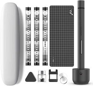 1F+ Electric Screwdriver 64 In 1 Lithium Precision Screwdriver Rechargeable Repair Tool kits Cordless 56 Bits Screwdriver with LED Light And Magnetic Mat For Most Electronic Devices