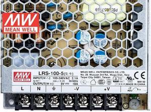 MEANWELL Switching Power Supplies 90W 5V 18A, LRS-100-5