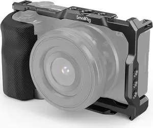 ZV-E10 Cage with Silicone Handle and Built-in Threaded Holes, Cold Shoe and Quick Release Plate for  ZV-E10-3538