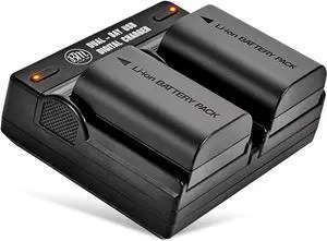 2 Pack of LP-E6NH High Capacity Batteries and Dual Bay Battery Charger for Canon EOS R EOS R5 EOS R6 EOS R6 II EOS R7 EOS 90D EOS 60D EOS 70D EOS 80D EOS 6D II EOS 7D EOS 7D Mark II Cameras