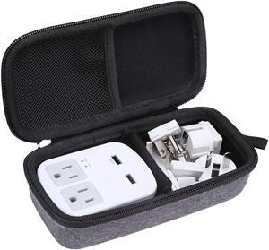 Aproca Grey Hard Travel Storage Protective Case, for Ceptics World Travel Adapter Kit