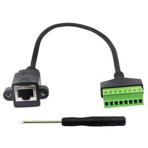 RJ45 8P8C Female to 8 Pin Screw Terminal Adaptor, Cat5/6/7 Ethernet Extender, CCTV DVR Network Signal Extension RJ45 8P8C Female to 8 Pin Screw Terminal Adaptor, Cat5/6/7 Ethernet Extender, CCTV DVR Network Signal Extension