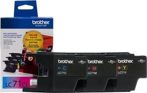 Brother LC713PKS Innobella Standard Yield Ink Cartridge - 3 Pack - 1 Each of LC71C, LC71M, LC71Y - Retail Packaging-Cyan/Yellow/Magenta