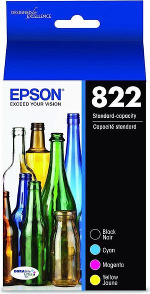 EPSON T822 DURABrite Ultra -Ink Standard Capacity Black & Color -Cartridge Combo Pack (T822120-BCS) for Select Epson Workforce Pro Printers