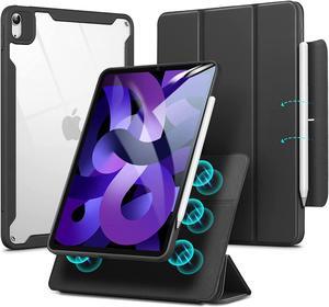 ESR Hybrid Case Compatible with iPad Air 5th Generation Case (2022)/4th Generation (2020), Detachable Magnetic Cover, Portrait and Landscape Stand, Pencil 2 Support, Rebound 360 Series, Black