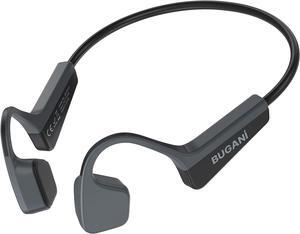 Bone Conduction Headphones, Open Ear Headphones,Built-in Microphone, 8H Playtime, Waterproof Sports Wireless Headphones, Bluetooth 5.3, Type-C Fast Charge for Running, Swimming, Cycling, Black