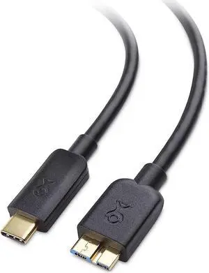 Cable Matters USB C to Micro USB 3.0 Cable 3.3 ft with 10 Gbps Data Transfer (USB C to Micro B 3.0, USB C Hard Drive Cable) in Black