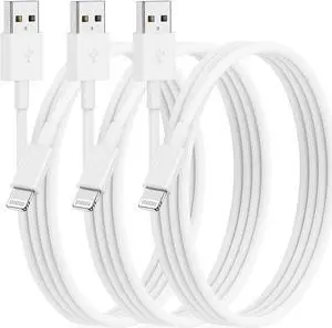3Pack for [ MFi Certified] iPhone Charging Cable 6Feet-Lightning to USB Cable Wire - 3 Foot iPhone USB Charger Cords for Appe iPhone 14 13 12Pro/Pro Max/Xs Max XR X 8 7 6 5 Plus SE