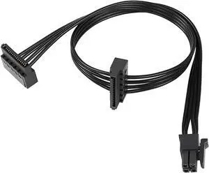 QIANRENON Mini 4-pin to 2X Right Angle SATA Hard Drive Cable 4-pin 1 to 2 SATA SSD Power Cord Extension Cable QIANRENON Mini 4-pin to 2X Right Angle SATA Hard Drive Cable 4-pin 1 to 2 SATA SSD Power Cord Extension Cable