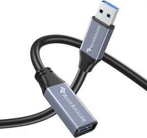 B USB 3.0 Extension Cable (6FT/2M, Active, 5 Gbps, Type A Male to Female Adapter Cord) - Long USB Repeater Extender for VR Headset, Printer, Hard Drive, Flash Drive, Keyboard, Mouse, Xbox