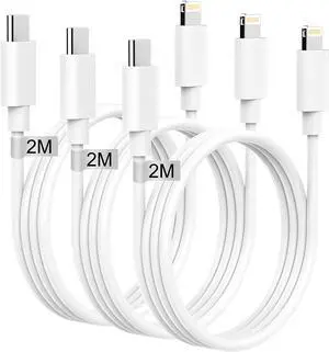 USB C to Lightning Cable 6ft 3Pack[Apple MFi Certified], iPhone Cable 6ft iPhone Charger Cable Apple Charger Cable Cord Type C to Lightning Cable Fast Charging for iPhone 14 13 12 Pro Max/11/XS/X/iPad
