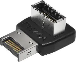 Right Angle USB Type E Adapter USB3.1 Type E Header Converter 90 Degree Steering Elbow for Computer Motherboard (PH74A)