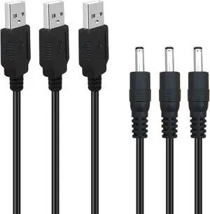S 3Pack 6FT 5V DC Power Cord USB to DC 3.5mm x 1.35mm Barrel Jack Adapter Connector Charging Cable Plug S 3Pack 6FT 5V DC Power Cord USB to DC 3.5mm x 1.35mm Barrel Jack Adapter Connector Charging Cable Plug